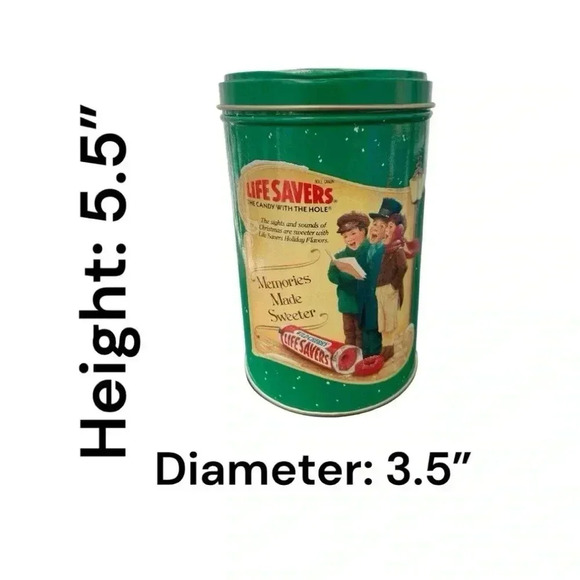 Vintage 1990 Life Savers Holiday Tin "Memories Made Sweeter" LE Limited Edition - Picture 3 of 8